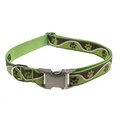 Sassy Dog Wear Paw Waves Green Dog Collar Adjusts 6-12 in. Extra Small PAW WAVE GREEN1-C